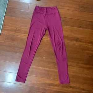 SOLID BURGUNDY TWEEN LULAROE LEGGINGS